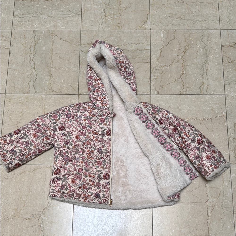 Louise Misha Floral Kids Jacket with Hood